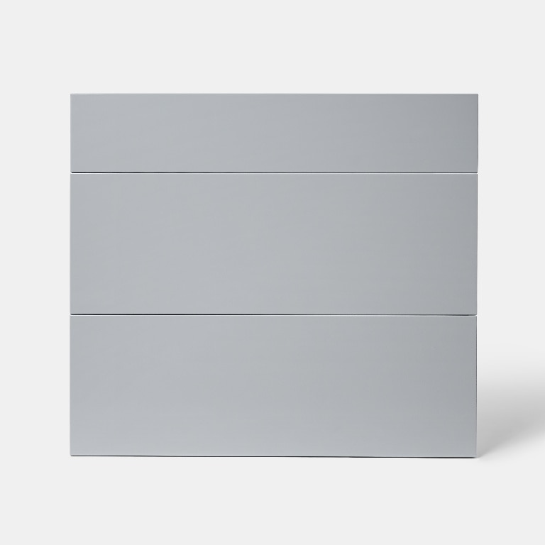 Front usa cu 3 sertare, 80 cm, gri, lucios • GoodHome Alisma