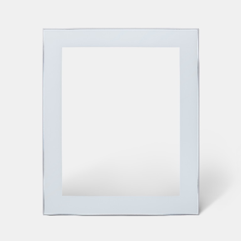 Front usa sticla glazurata, 60 cm, alb, sticla si MDF  GoodHome Winterana