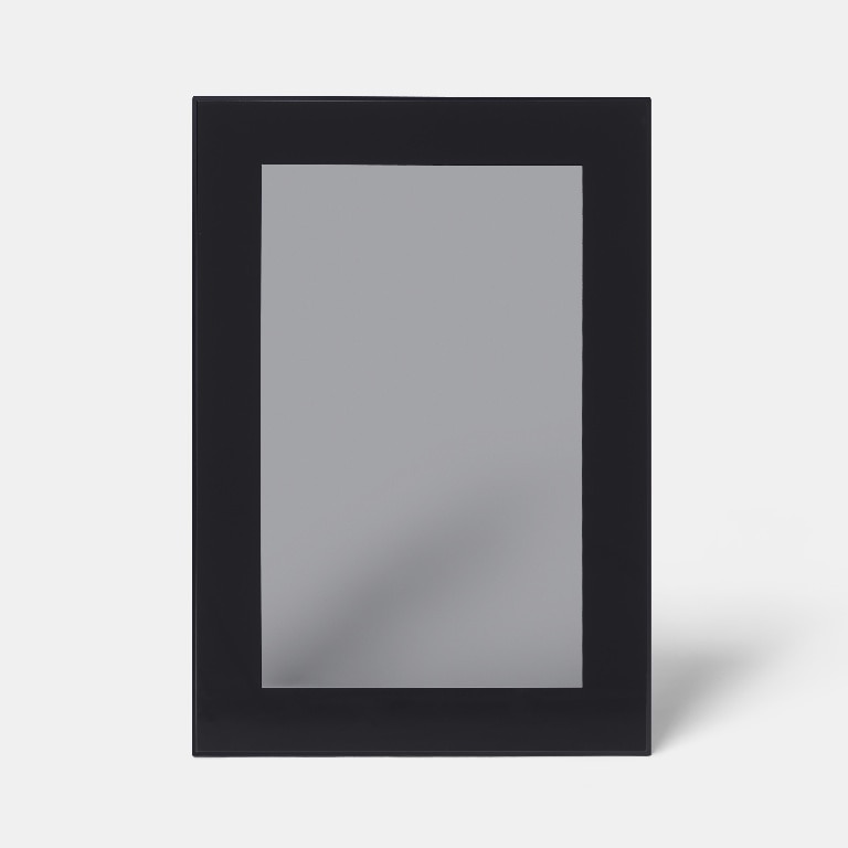 Front usa sticla, 50 cm, negru, mat, sticla si MDF  GoodHome Winterana