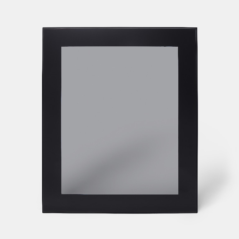 Front usa sticla fumurie, 60 cm, negru, sticla si MDF  GoodHome Winterana