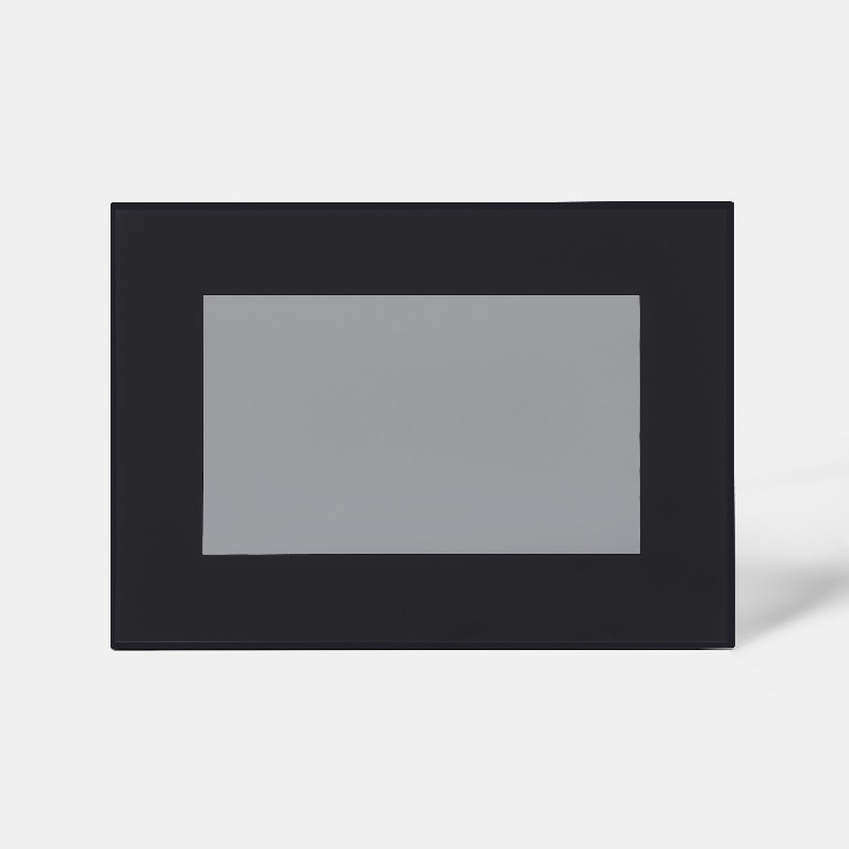 Usa dulap cu geam GOODHOME Winterana, 50 x 35.6 x 2 cm, negru