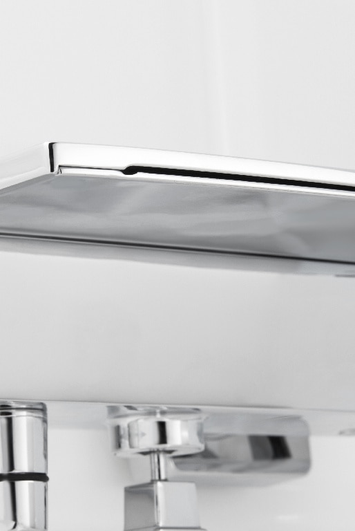 Baterie cada/dus GOODHOME Abana, monocomanda, alama, argintiu