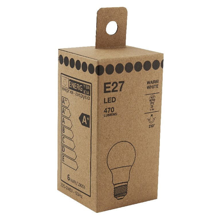 Bec LED, E27, 5.7 W, 2700 K, plastic