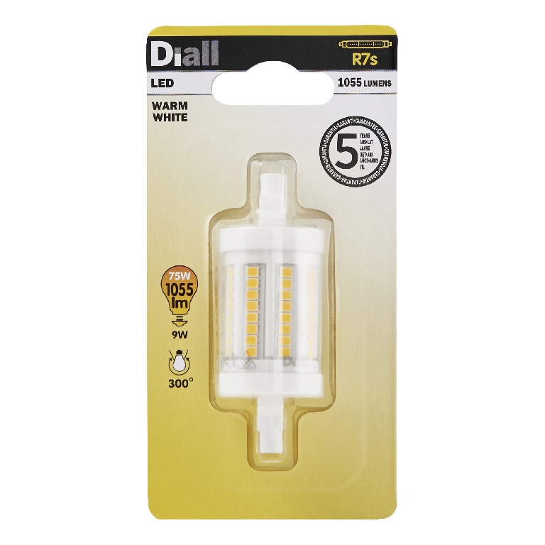 Bec LED, R7S, 75W, 3000K, plastic • Diall