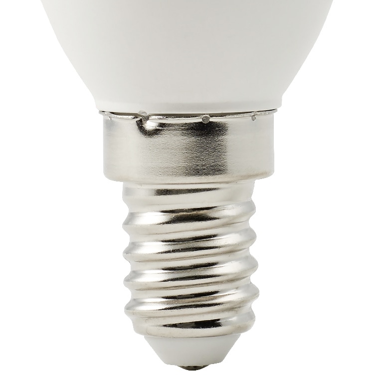 Bec LED, E14, 40W, 4000K, plastic alb, model mini-sfera • Diall