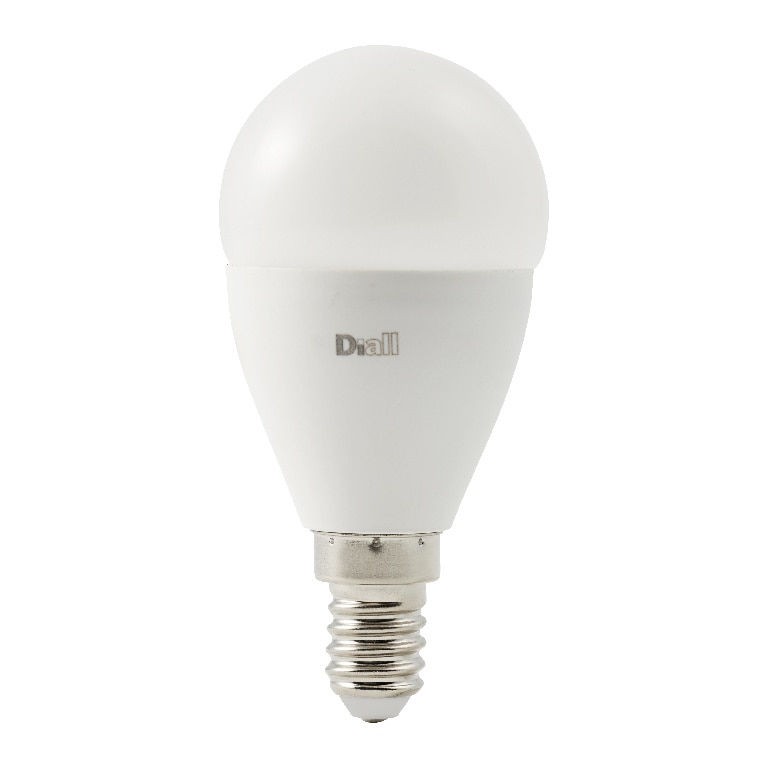 Bec LED, E14, 40W, 4000K, plastic alb, model mini-sfera • Diall