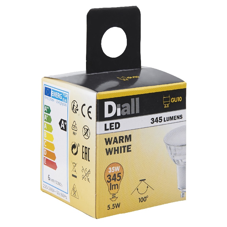 Bec LED DIALL, GU10,  5.5W, 2700K, 345lm