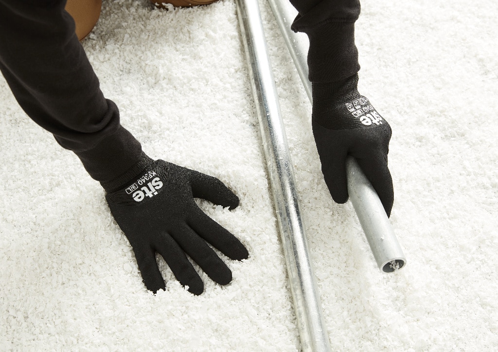 Manusi Site KF340, captuseala termica, nitril, negru, marime M