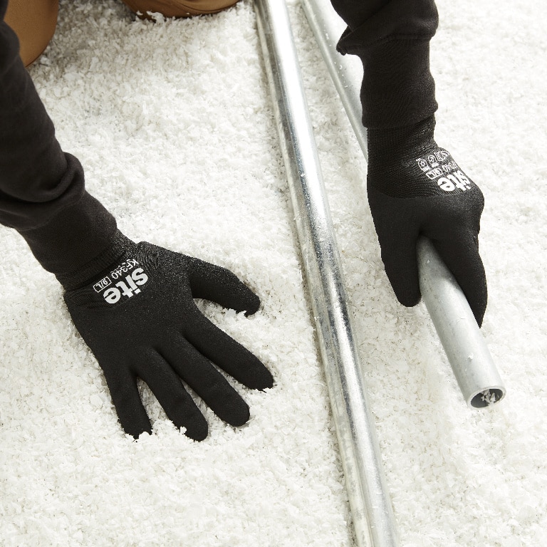 Manusi Site KF340, captuseala termica, nitril, negru, marime M