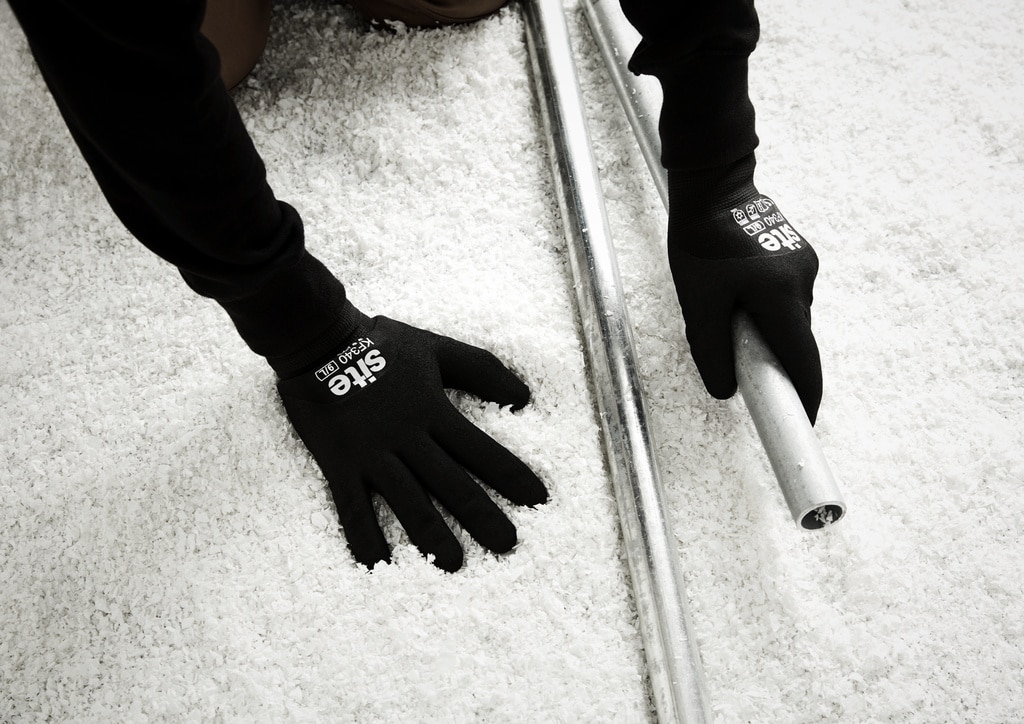 Manusi Site KF340, captuseala termica, nitril, negru, marime M