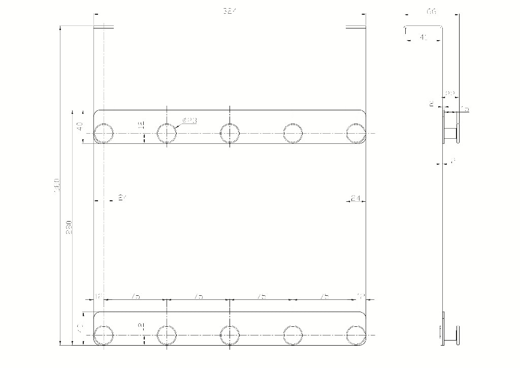 Suport agatatori pentru usa GOODHOME Koros, 38 x 32.4 x 4.6 cm, otel, crom, 10 carlige