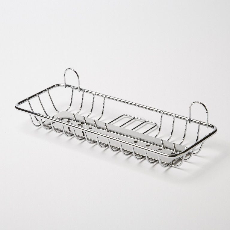 Etajera baie GoodHome Koros L, 29 x 11.5 x 6.5 cm, otel, argintiu