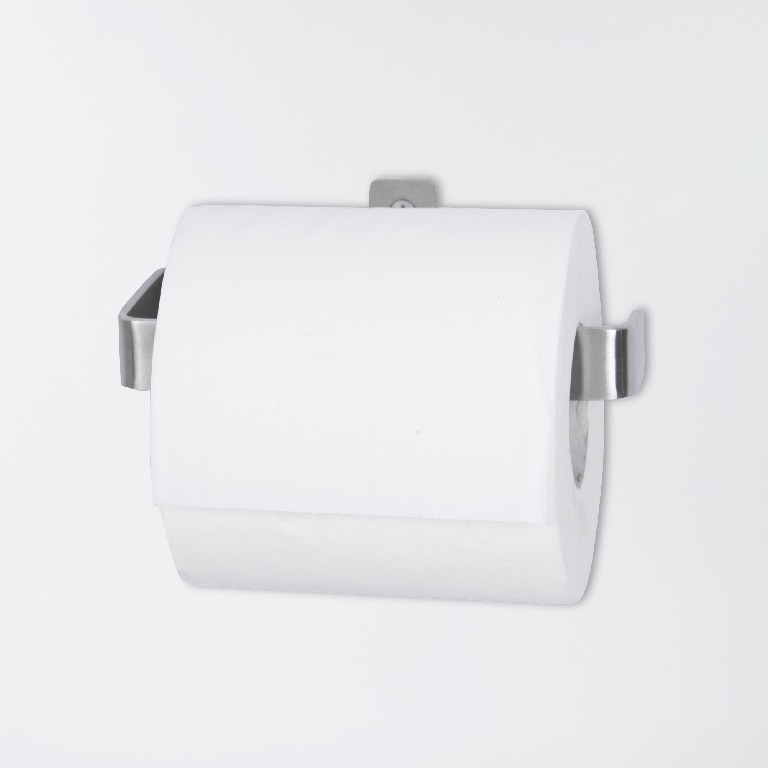 Suport hartie GOODHOME Amantea, 14 x 7 x 7 cm, otel inoxidabil, argintiu