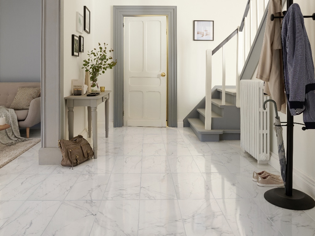 Gresie interior, alb, ceramica, acoperire 1.26 mp/cutie, dreptunghiulara • Colours marble