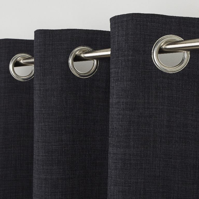 Draperie Novan, 140 x 260 cm, negru  GoodHome