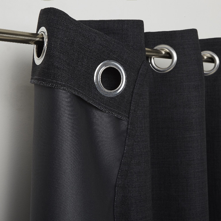 Draperie Novan, 140 x 260 cm, negru  GoodHome
