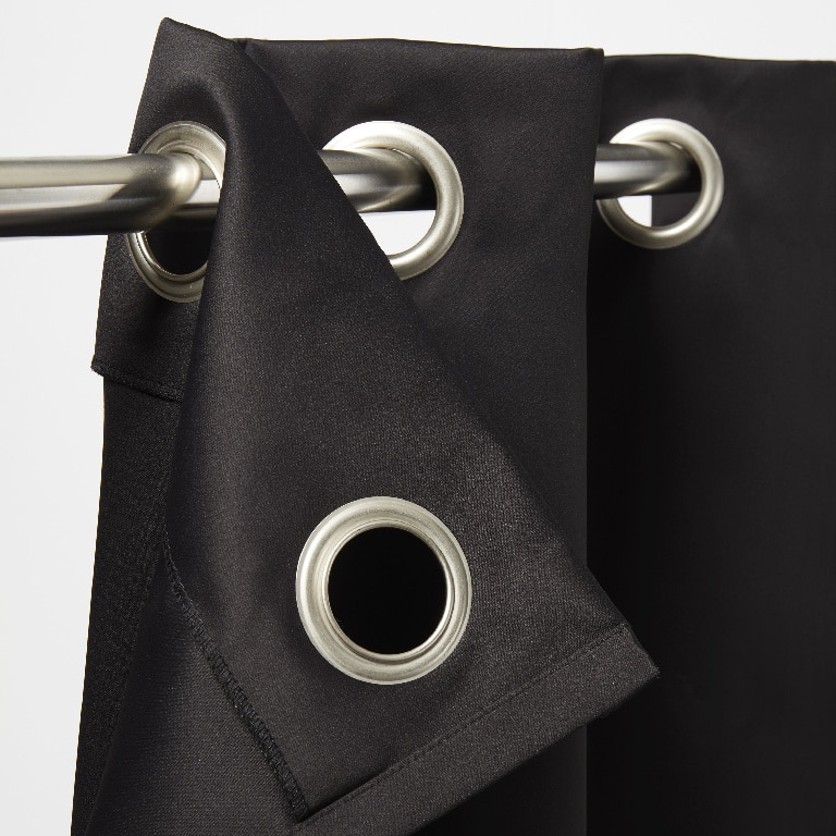 Draperie Vestris, negru, 140 x 260 cm • GoodHome