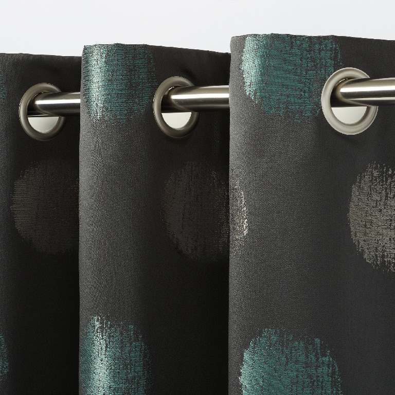 Draperie Kolla, negru, 140 x 260 cm • GoodHome