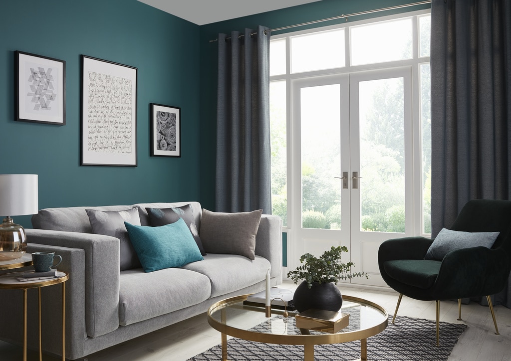 Draperie Digga, albastru, 140 x 260 cm  GoodHome