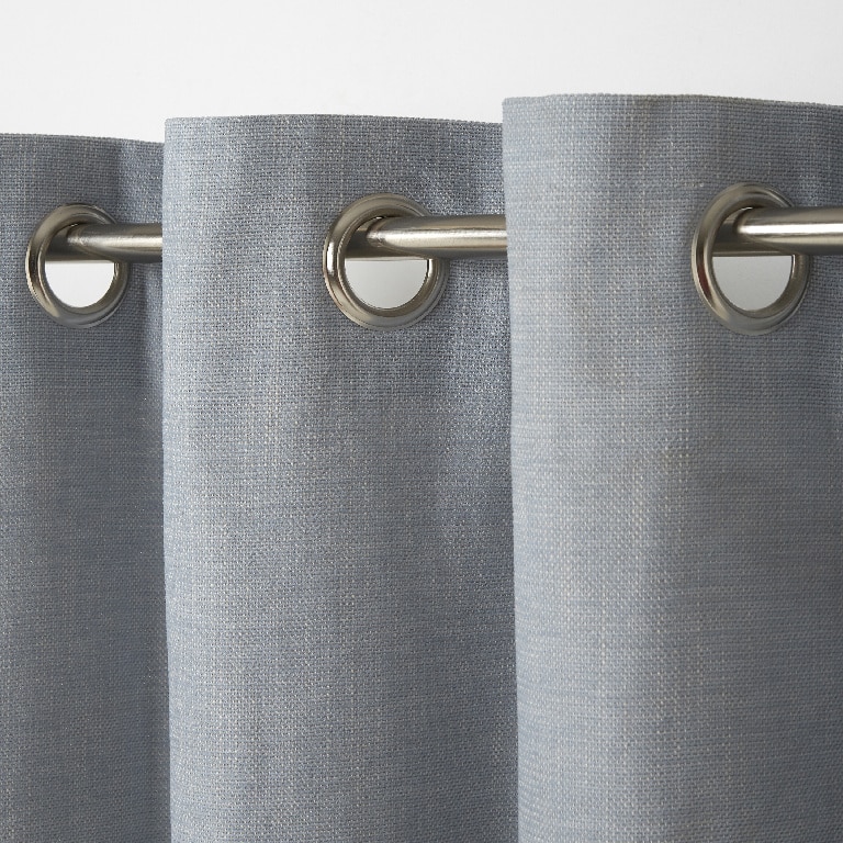 Draperie GOODHOME Tiga, poliester, 140 x 260 cm, gri-albastru