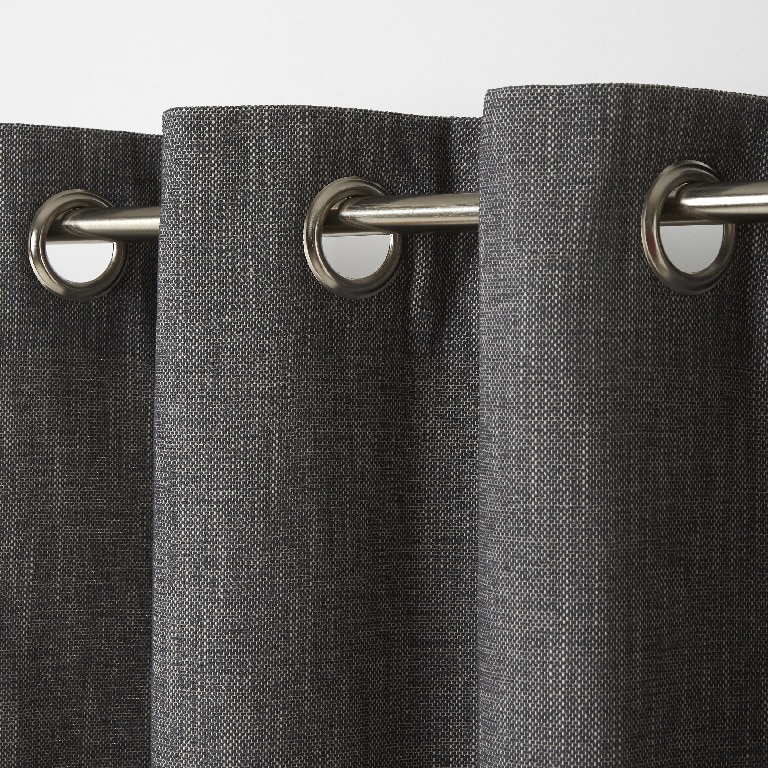 Draperie Tiga, negru, 140 x 260 cm • GoodHome