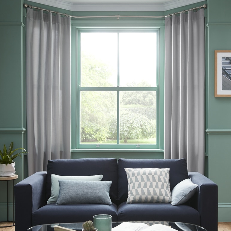 Draperie Klama, gri, 140 x 260 cm • GoodHome