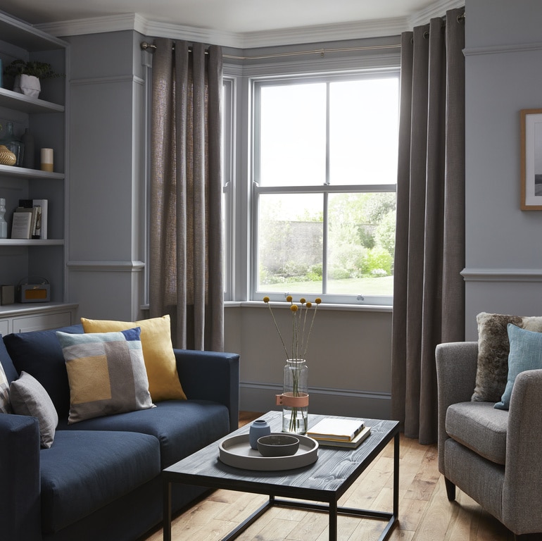 Draperie Tiga, gri, 140 x 260 cm • GoodHome