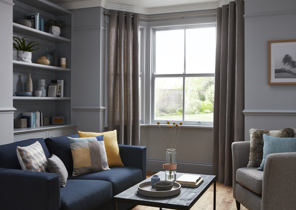 Draperie Tiga, gri, 140 x 260 cm • GoodHome