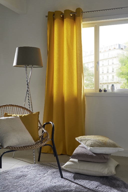 Draperie galbena, 2.6 x 1.4 m • GoodHome Hiva