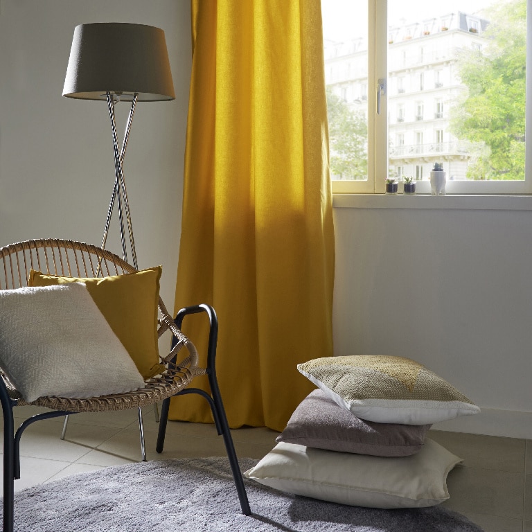 Draperie galbena, 2.6 x 1.4 m • GoodHome Hiva