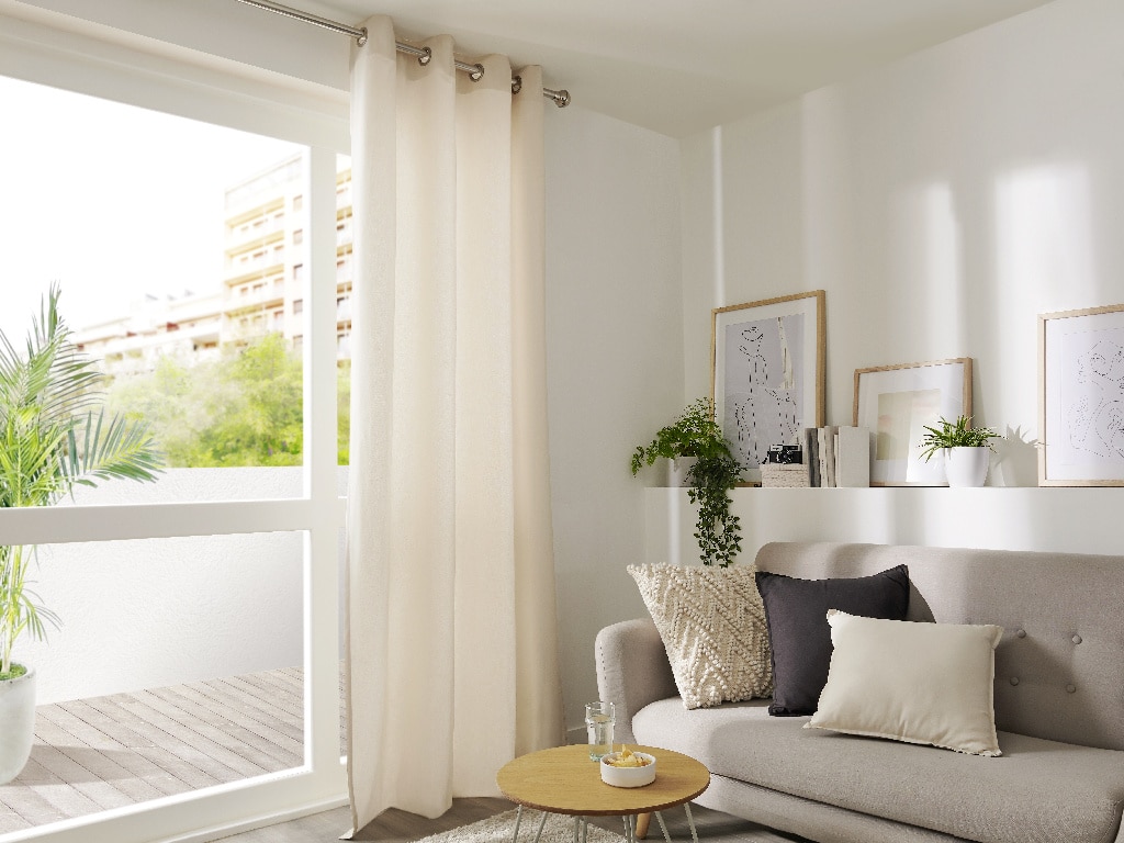 Perdea Hiva, bej, 2.6 x 1.4 m • GoodHome