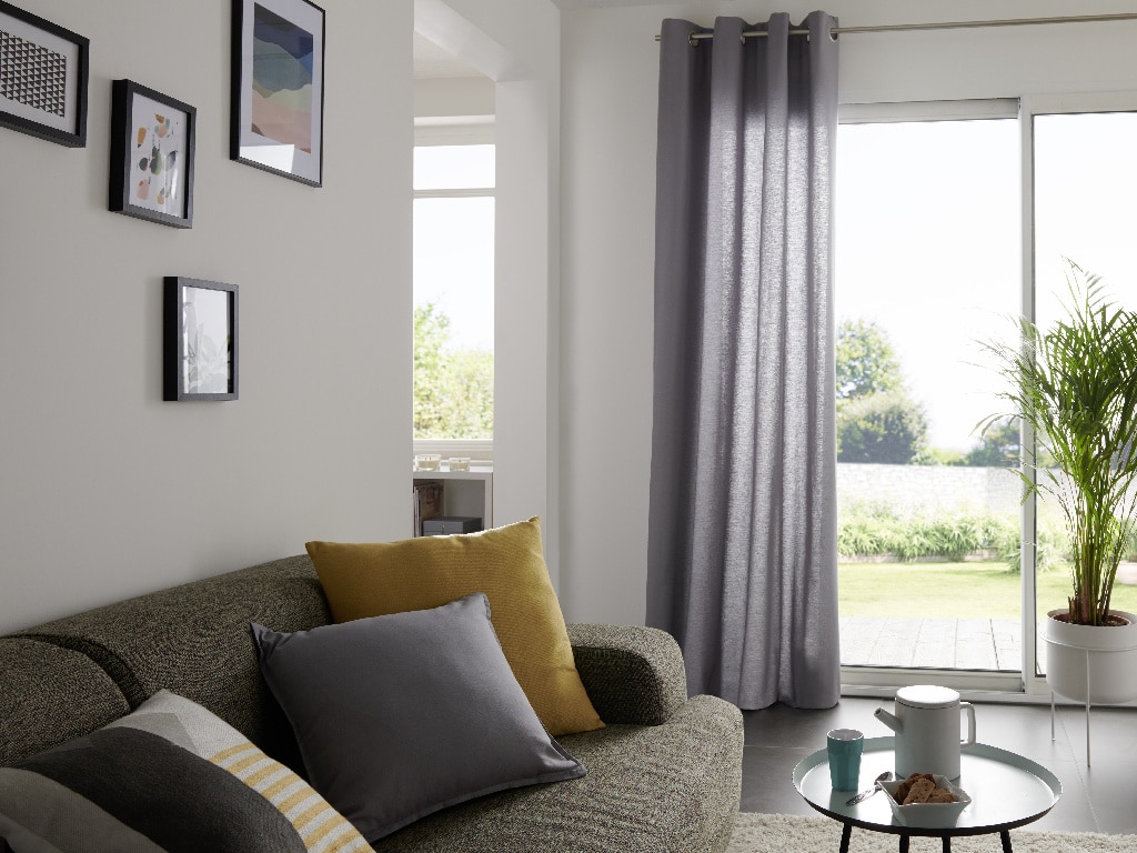 Perdea Hiva, gri, 2.6 x 1.4 m • GoodHome