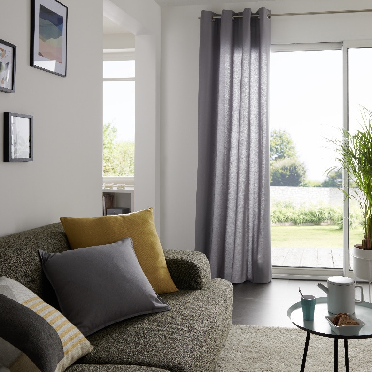 Perdea Hiva, gri, 2.6 x 1.4 m • GoodHome