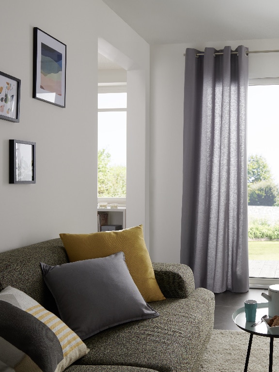 Perdea Hiva, gri, 2.6 x 1.4 m • GoodHome