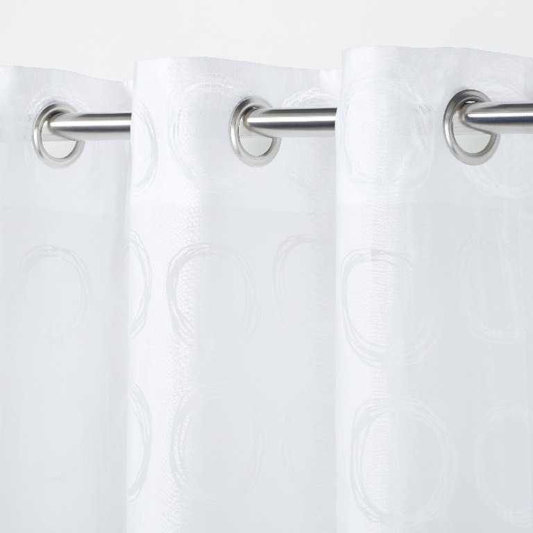 Perdea Succusa, alb, 2.6 x 1.4 m, puncte • GoodHome