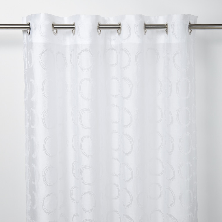 Perdea Succusa, alb, 2.6 x 1.4 m, puncte • GoodHome