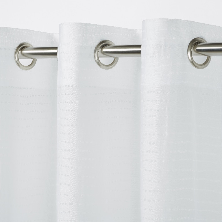 Perdea Succusa, alb, 2.6 x 1.4 m, dungi GoodHome