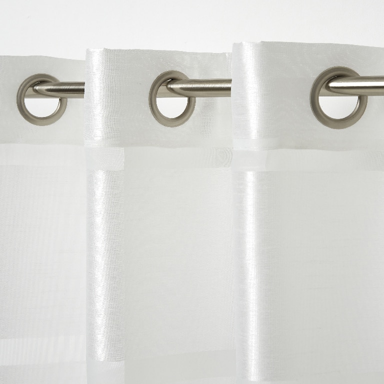 Perdea voal GOODHOME Dokkle, poliester, 140 x 230 cm, alb