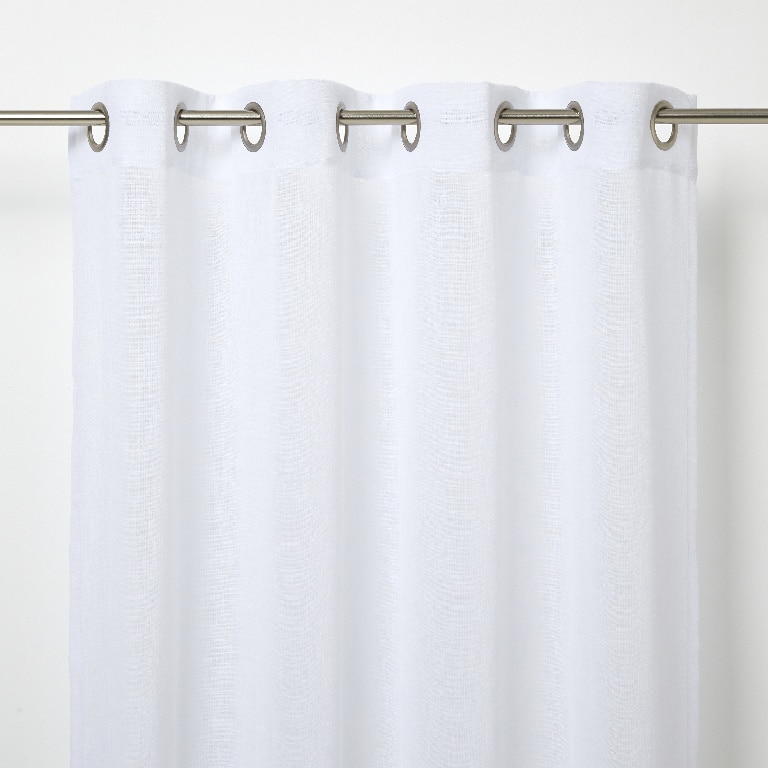 Perdea voal GoodHome Howley, poliester, 140 x 260 cm, alb