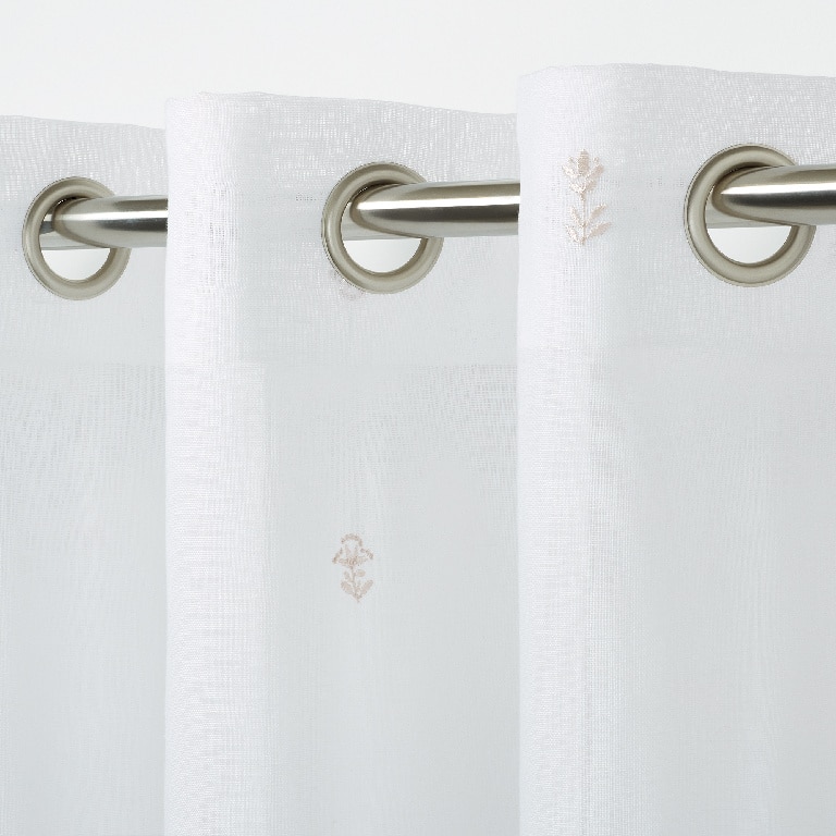 Perdea voal GoodHome Howlite, poliester, 140 x 260 cm, gri deschis