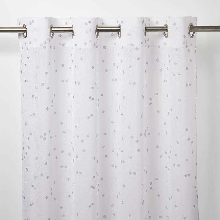 Perdea Pyrite, alb, 2.6 x 1.4 m, poliester • GoodHome
