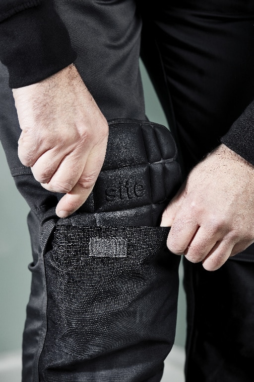 Insertie pentru genunchiere SITE, din spuma de etilen-acetat de vinil, negru, 2 bucati