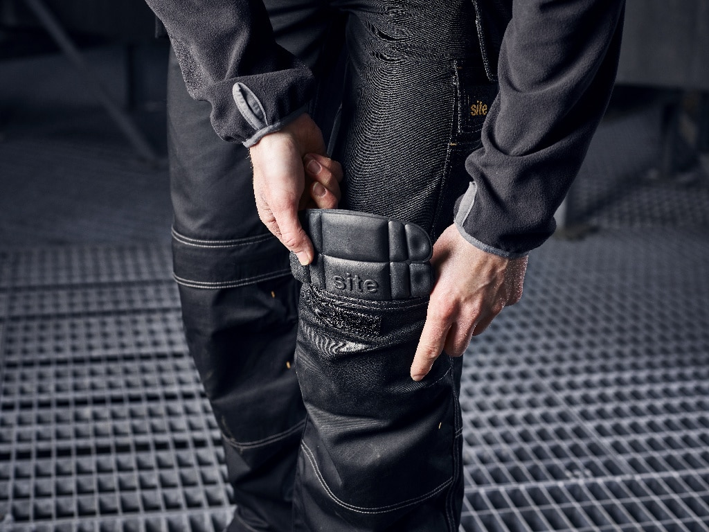 Insertie pentru genunchiere SITE, din spuma de etilen-acetat de vinil, negru, 2 bucati