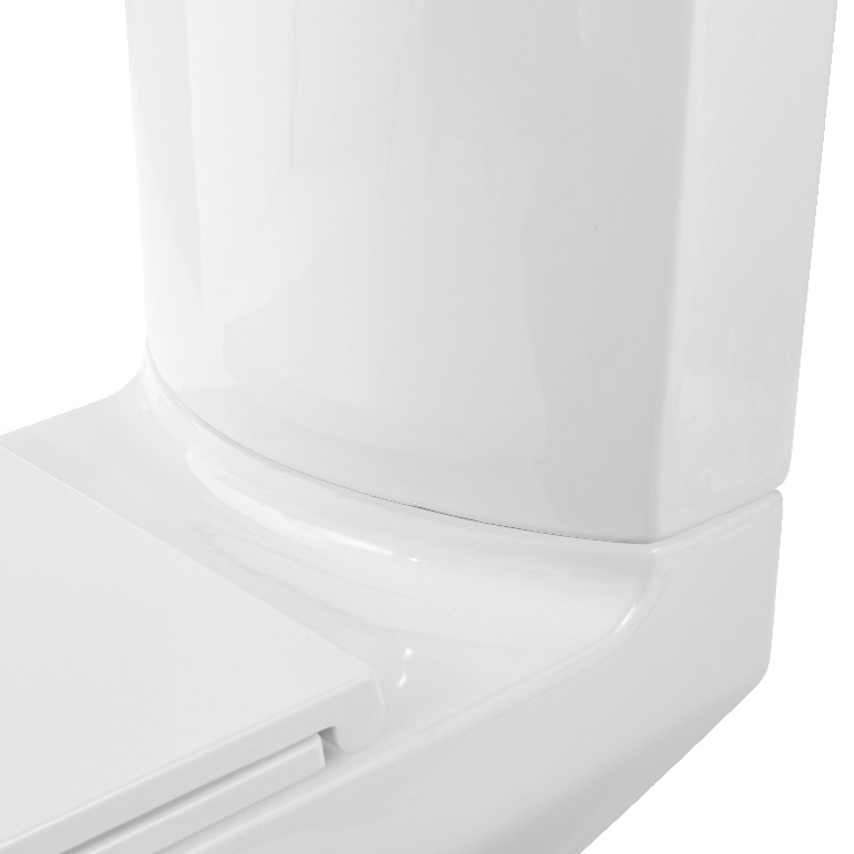 Set vas WC GoodHome Cavally, ceramica, rezervor 3-6 l, capac SoftClose, alb