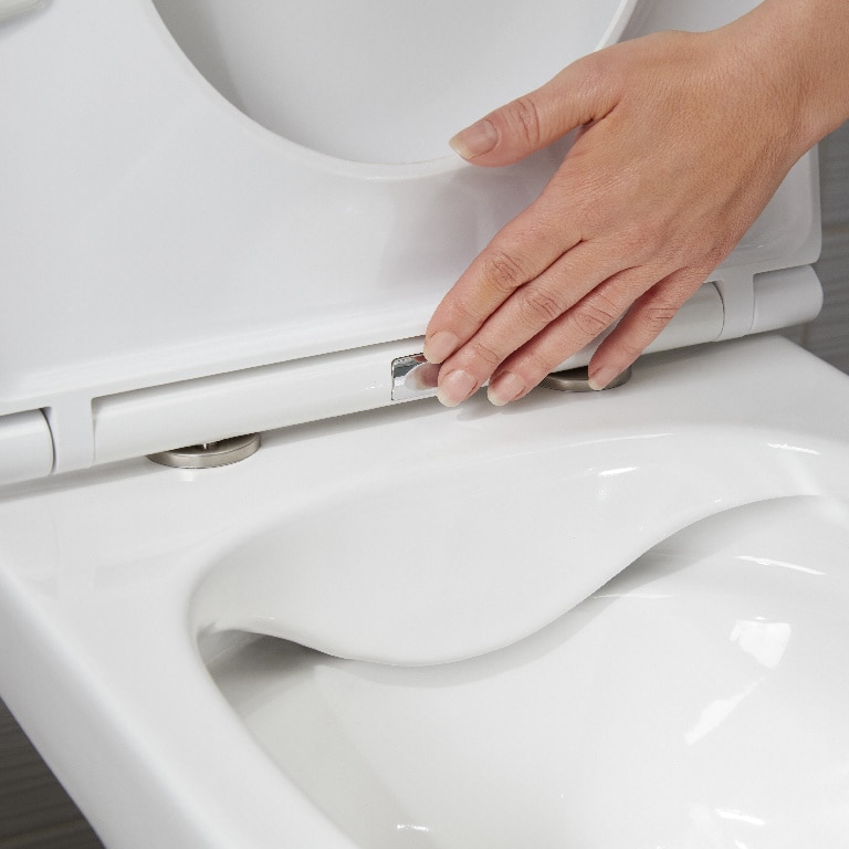 Set vas WC GoodHome Cavally, ceramica, rezervor 3-6 l, capac SoftClose, alb