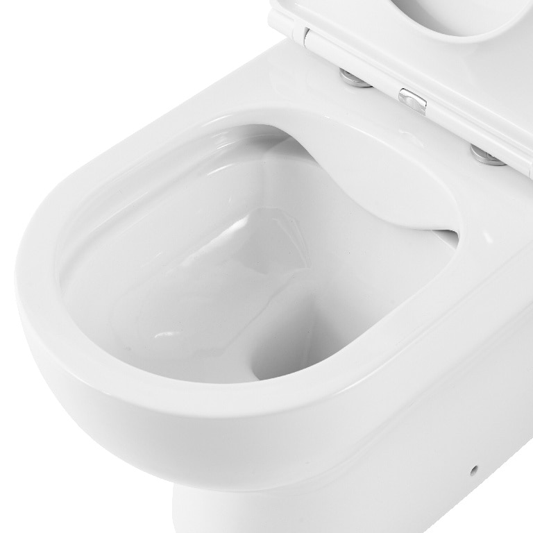 Set vas WC GoodHome Cavally, ceramica, rezervor 3-6 l, capac SoftClose, alb