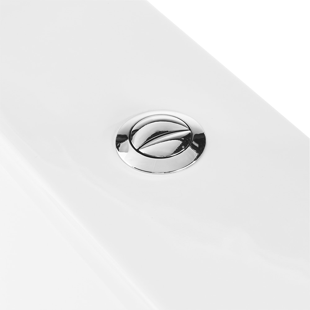 Set WC si rezervor, patrat, alb, portelan, diametru 10, 2 cm, 3/6 L • GoodHome