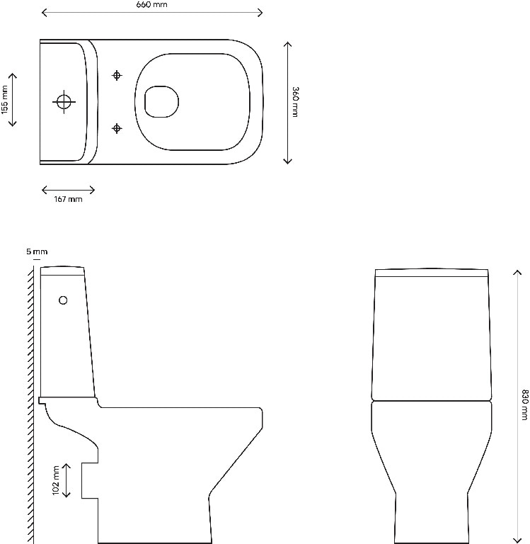 Set vas WC GoodHome Teesta, portelan, rezervor 3-6 l, capac SoftClose, alb