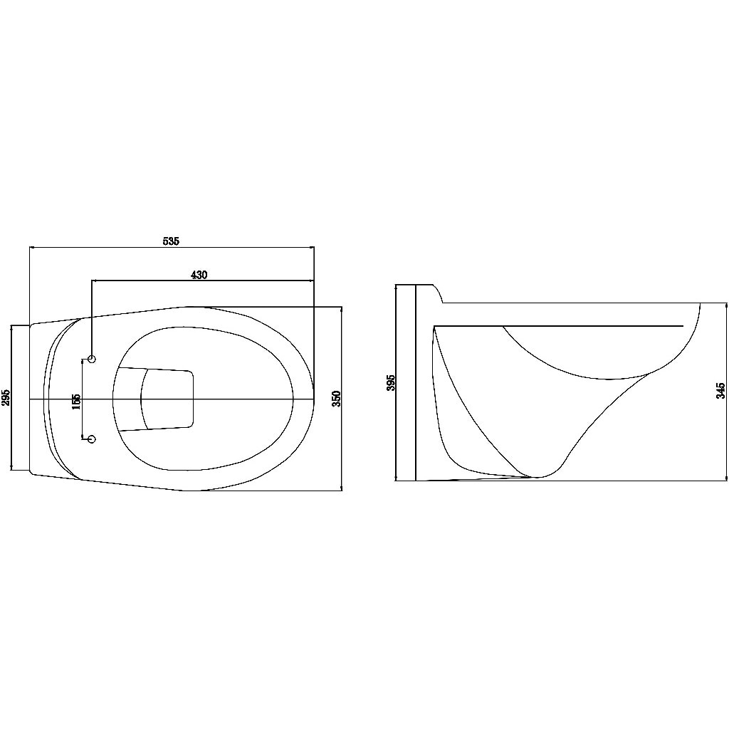 Vas WC, rotund, alb, portelan, diametru 15,5 cm 