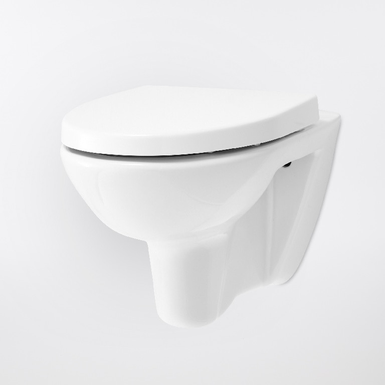 Vas WC suspendat GOODHOME Jabi, portelan, 34.5 x 51 x 36.5 cm, capac SoftClose, alb